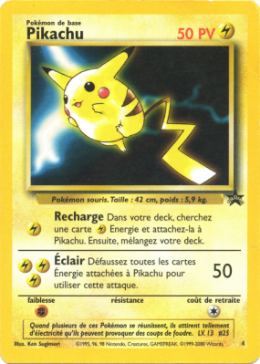 Carte Pokémon Pikachu 4 Promo Wizards