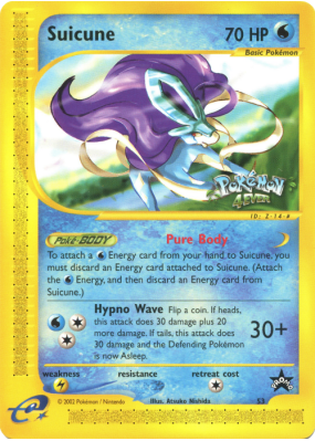 Carte Pokémon Suicune 21/2 Promo Wizards