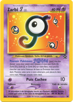 Carte Pokémon Zarbi J 6/2 Promo Wizards