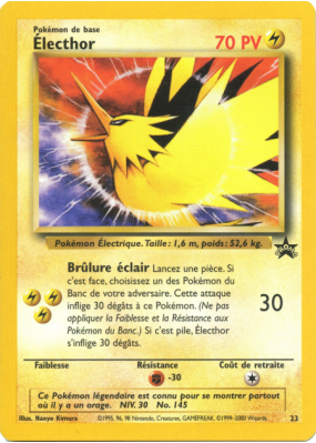 Carte Pokémon Électhor 22/1 Promo Wizards