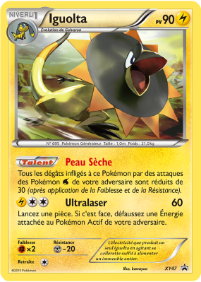 Carte Pokémon Iguolta XY47 Promo XY