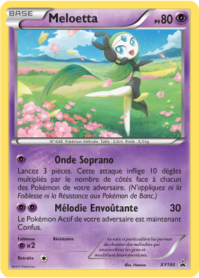Carte Pokémon Meloetta XY193 Promo XY