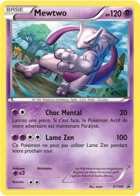 Carte Pokémon Mewtwo XY100 Promo XY