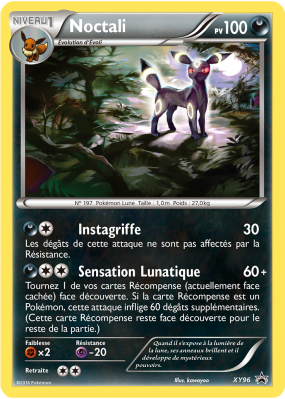 Carte Pokémon Noctali XY96 Promo XY