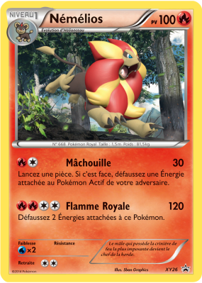 Carte Pokémon Némélios XY26 Promo XY