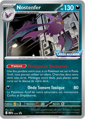 Carte Pokémon Nostenfer 76 Promo ME