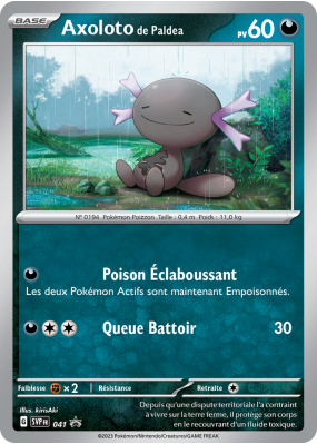 Carte Pokémon Axoloto de Paldea 41 Promo SV