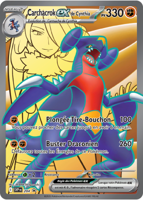 Carte Pokémon Carchacrok-ex de Cynthia 204 Promo SV