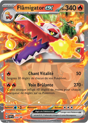 Carte Pokémon Flâmigator-ex 34 Promo SV