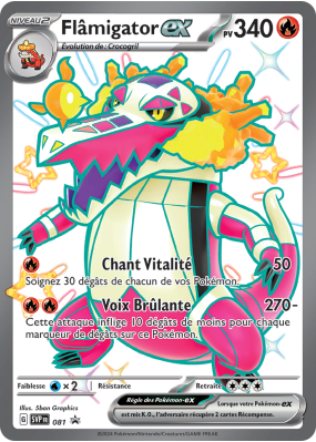 Carte Pokémon Flâmigator-ex 81 Promo SV