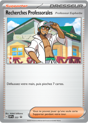 Carte Pokémon Recherches Professorales 222 Promo SV