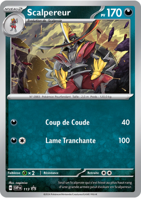 Carte Pokémon Scalpereur 113 Promo SV