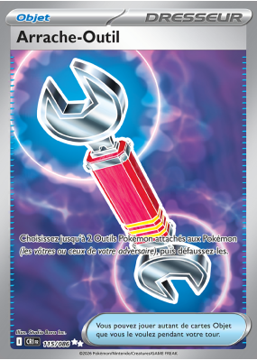 Carte Pokémon Arrache-Outil 115/086 Ultra Rare Chaos Ascendant