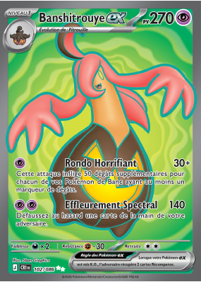 Carte Pokémon Banshitrouye-ex 102/086 Ultra Rare Chaos Ascendant