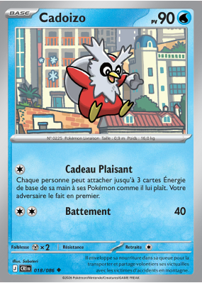 Carte Pokémon Cadoizo 018/086 Peu commune Chaos Ascendant