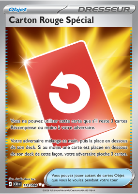Carte Pokémon Carton Rouge Spécial 113/086 Ultra Rare Chaos Ascendant