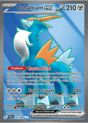 Carte Pokémon Cobaltium-ex 103/086 Ultra Rare Chaos Ascendant