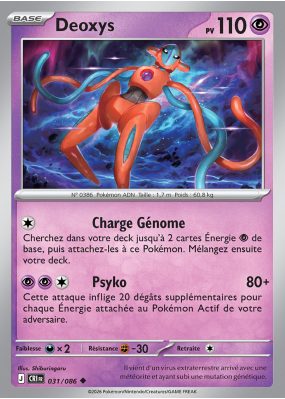 Carte Pokémon Deoxys 031/086 Peu commune Chaos Ascendant