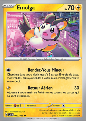 Carte Pokémon Emolga 030/086 Commune Chaos Ascendant