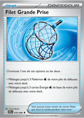 Carte Pokémon Filet Grande Prise 078/086 Peu commune Chaos Ascendant