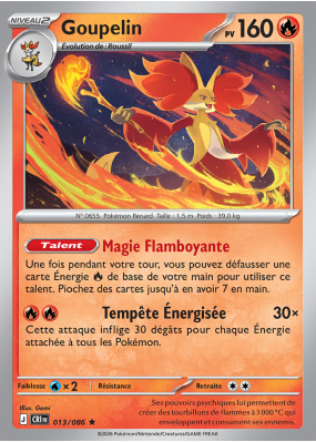 Carte Pokémon Goupelin 013/086 Peu commune Chaos Ascendant