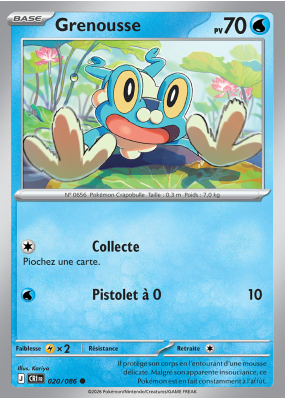 Carte Pokémon Grenousse 020/086 Commune Chaos Ascendant