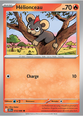 Carte Pokémon Hélionceau 014/086 Commune Chaos Ascendant