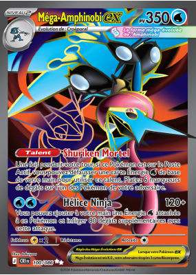 Carte Pokémon Méga-Amphinobi-ex 100/086 Ultra Rare Chaos Ascendant