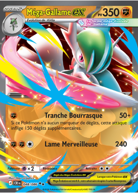 Carte Pokémon Méga-Gallame-ex 048/086 Double rare Chaos Ascendant