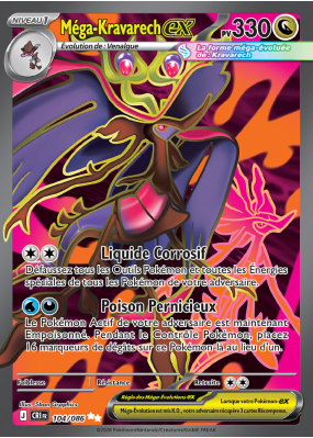 Carte Pokémon Méga-Kravarech-ex 104/086 Ultra Rare Chaos Ascendant