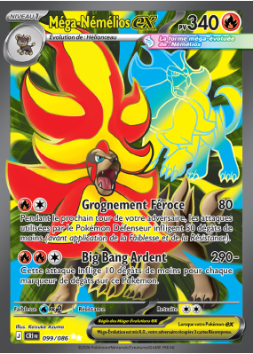 Carte Pokémon Méga-Némélios-ex 099/086 Ultra Rare Chaos Ascendant
