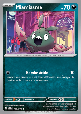 Carte Pokémon Miamiasme 056/086 Commune Chaos Ascendant