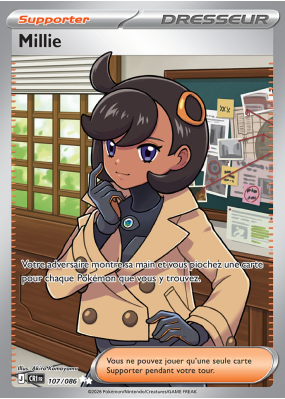 Carte Pokémon Millie 107/086 Ultra Rare Chaos Ascendant