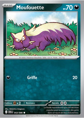 Carte Pokémon Moufouette 053/086 Commune Chaos Ascendant