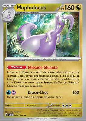Carte Pokémon Muplodocus 068/086 Holographique Chaos Ascendant