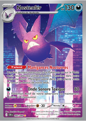 Carte Pokémon Nostenfer 093/086 AR Chaos Ascendant