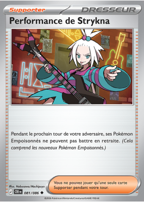 Carte Pokémon Performance de Strykna 081/086 Peu commune Chaos Ascendant