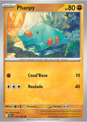 Carte Pokémon Phanpy 044/086 Commune Chaos Ascendant