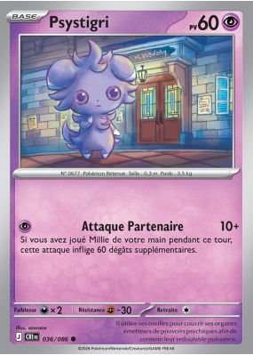 Carte Pokémon Psystigri 036/086 Commune Chaos Ascendant