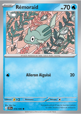 Carte Pokémon Rémoraid 016/086 Commune Chaos Ascendant