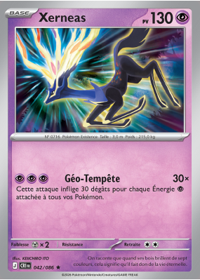 Carte Pokémon Xerneas 042/086 Holographique Chaos Ascendant