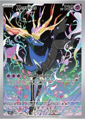 Carte Pokémon Xerneas 091/086 AR Chaos Ascendant