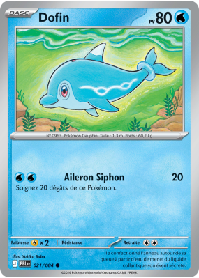 Carte Pokémon Dofin 021/084 Commune Nuit Noire
