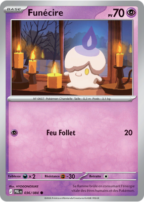 Carte Pokémon Funécire 036/084 Commune Nuit Noire