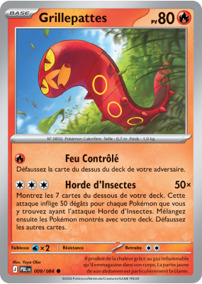 Carte Pokémon Grillepattes 009/084 Commune Nuit Noire