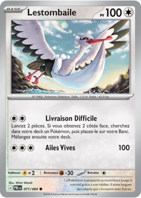 Carte Pokémon Lestombaile 071/084 Commune Nuit Noire