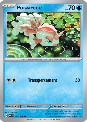 Carte Pokémon Poissirène 013/084 Commune Nuit Noire