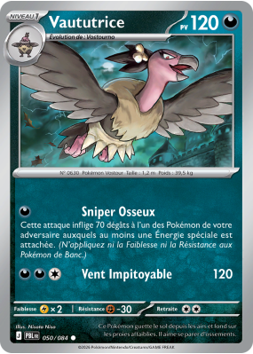 Carte Pokémon Vaututrice 050/084 Commune Nuit Noire