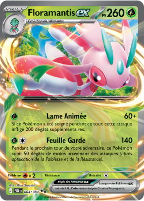 Carte Pokémon Floramantis-ex 004/084 Double rare Nuit Noire
