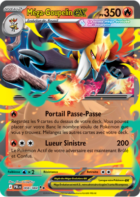 Carte Pokémon Méga-Goupelin-ex 008/084 Double rare Nuit Noire